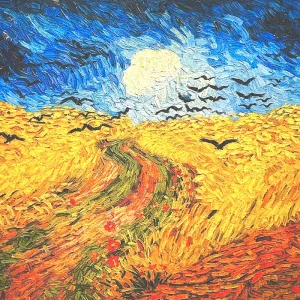 Pannello tessuto CAMPO DI GRANO 47x47 cm