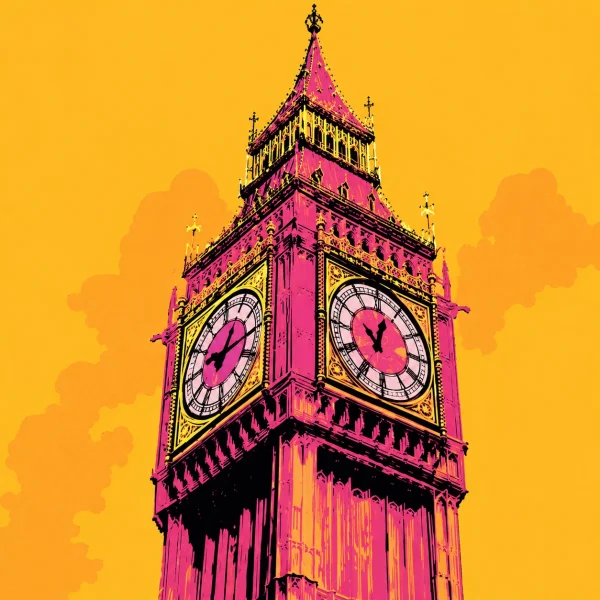 tc-pannello-018-city-pop-london-big-ben-orange-sky-1.webp Pannello tessuto London Big Ben Orange Sky 47x47 cm