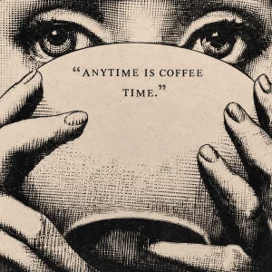 Pannello tessuto Anytime Coffee Time 47x47 cm