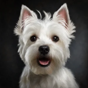 Pannello tessuto West Highland White Terrier 47x47 cm