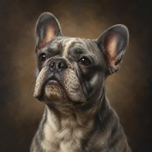 Pannello tessuto Bulldog francese 47x47 cm